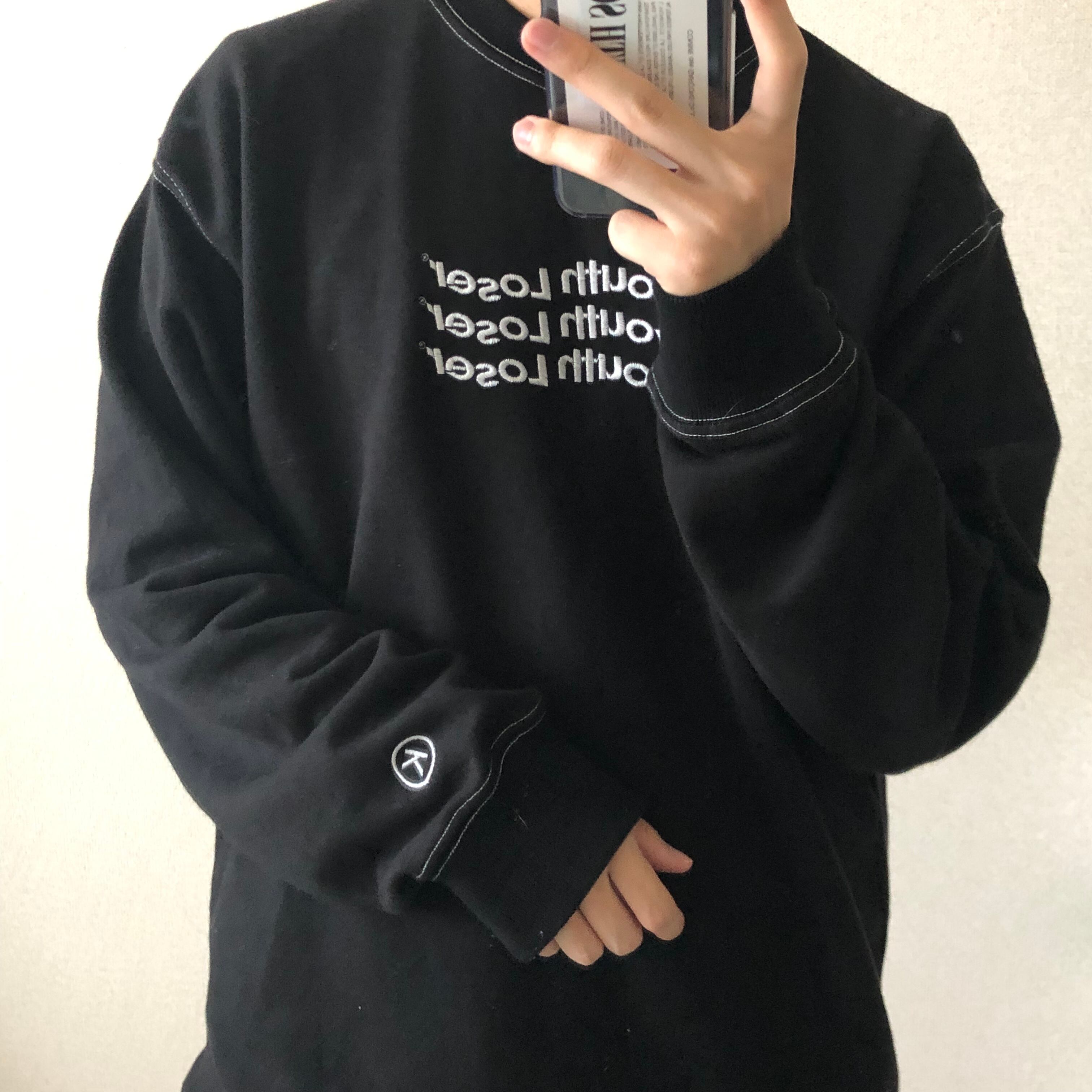 BLACK STITCH SWEAT | YOUTH LOSER