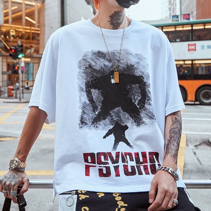 全2色 Tシャツ カットソー プリント カジュアル ストリート 