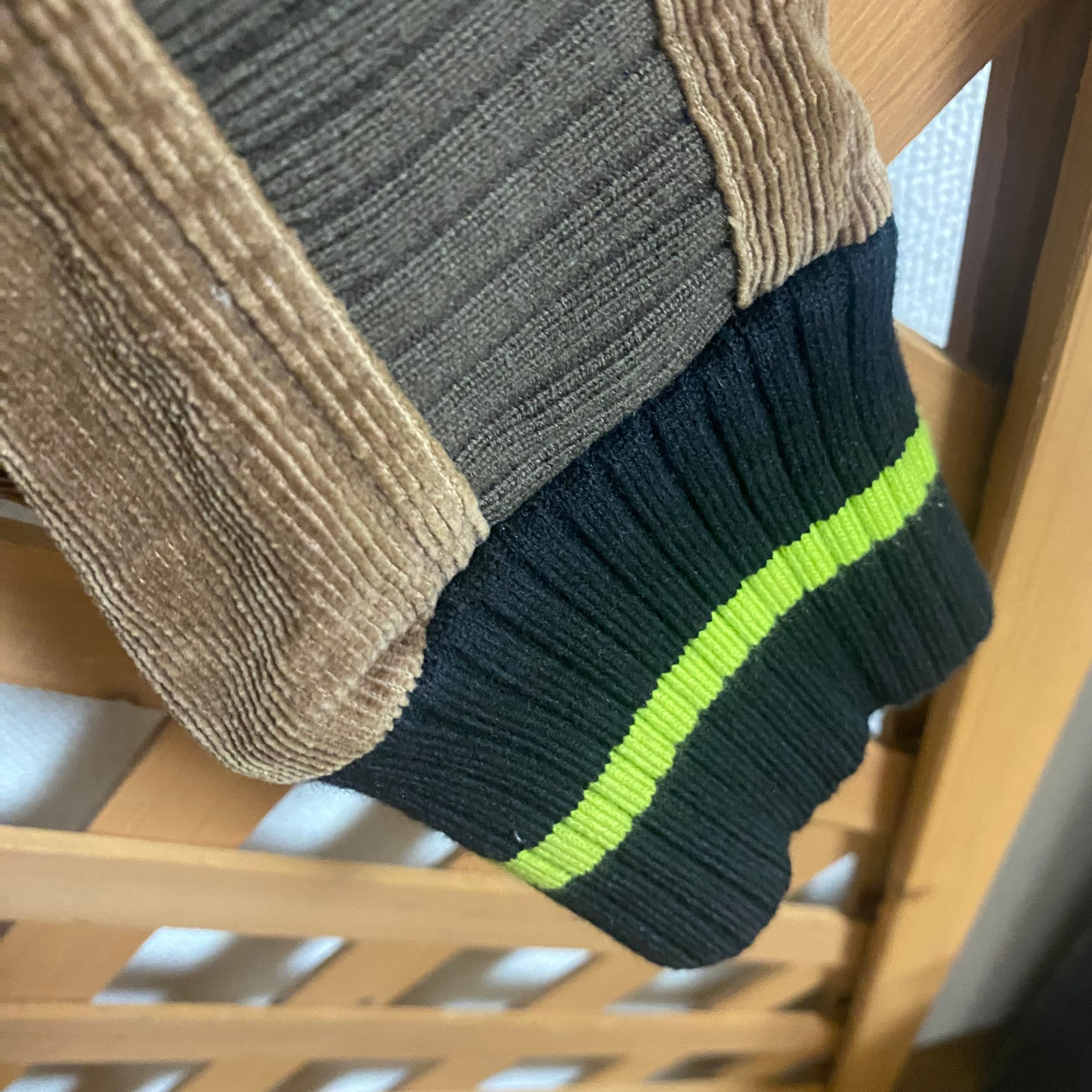 PUMA プーマ コーデュロイジャケット 腕リブ 蛍光ライン ロゴ刺繍 XL 
