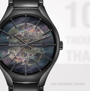 【RADO ラドー】True Automatic Open Heart トゥルーオープンハート（ブラックマザーオブパール）／国内正規品 腕時計