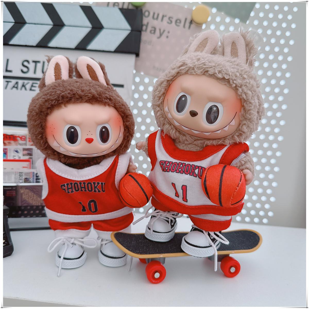 バスケット背番号トップス＋パンツ＋ボールチャーム Labubu 1〜3代対応