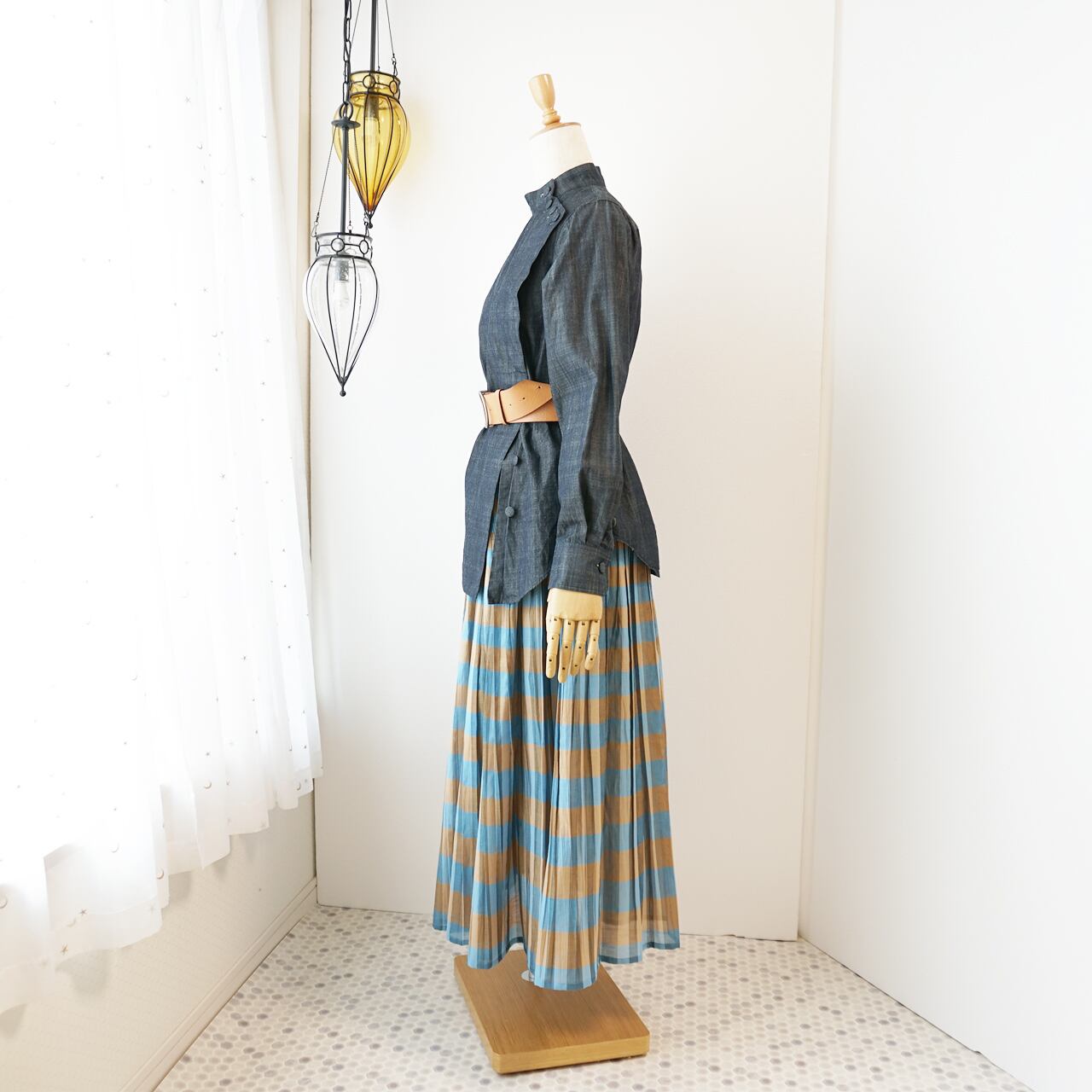 ボーダーのプリーツスカート | Loiseauirise ロワゾーイリゼ