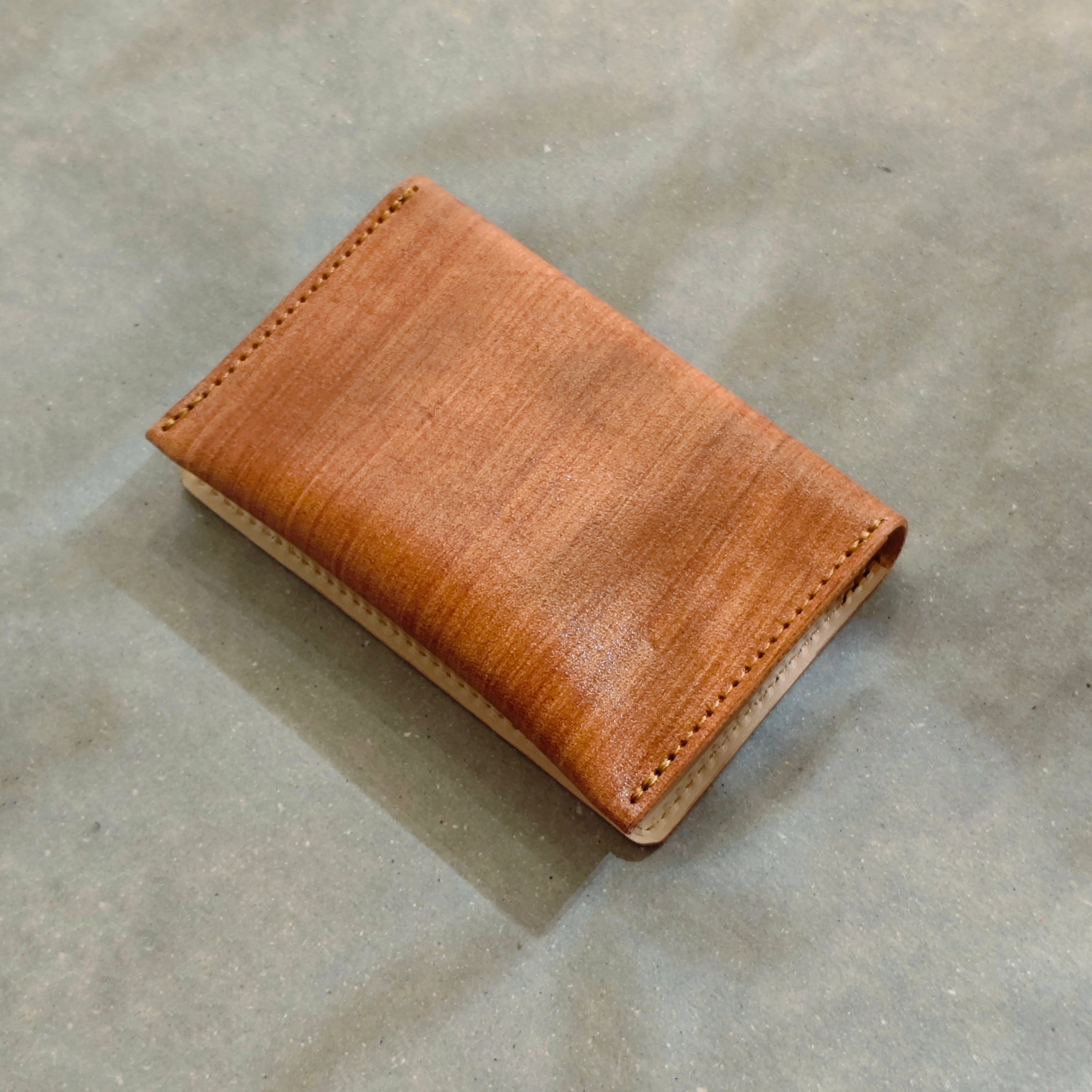 名刺入れ（柿渋染めレザー / KAKISHIBU LEATHER） 名入れ ギフト