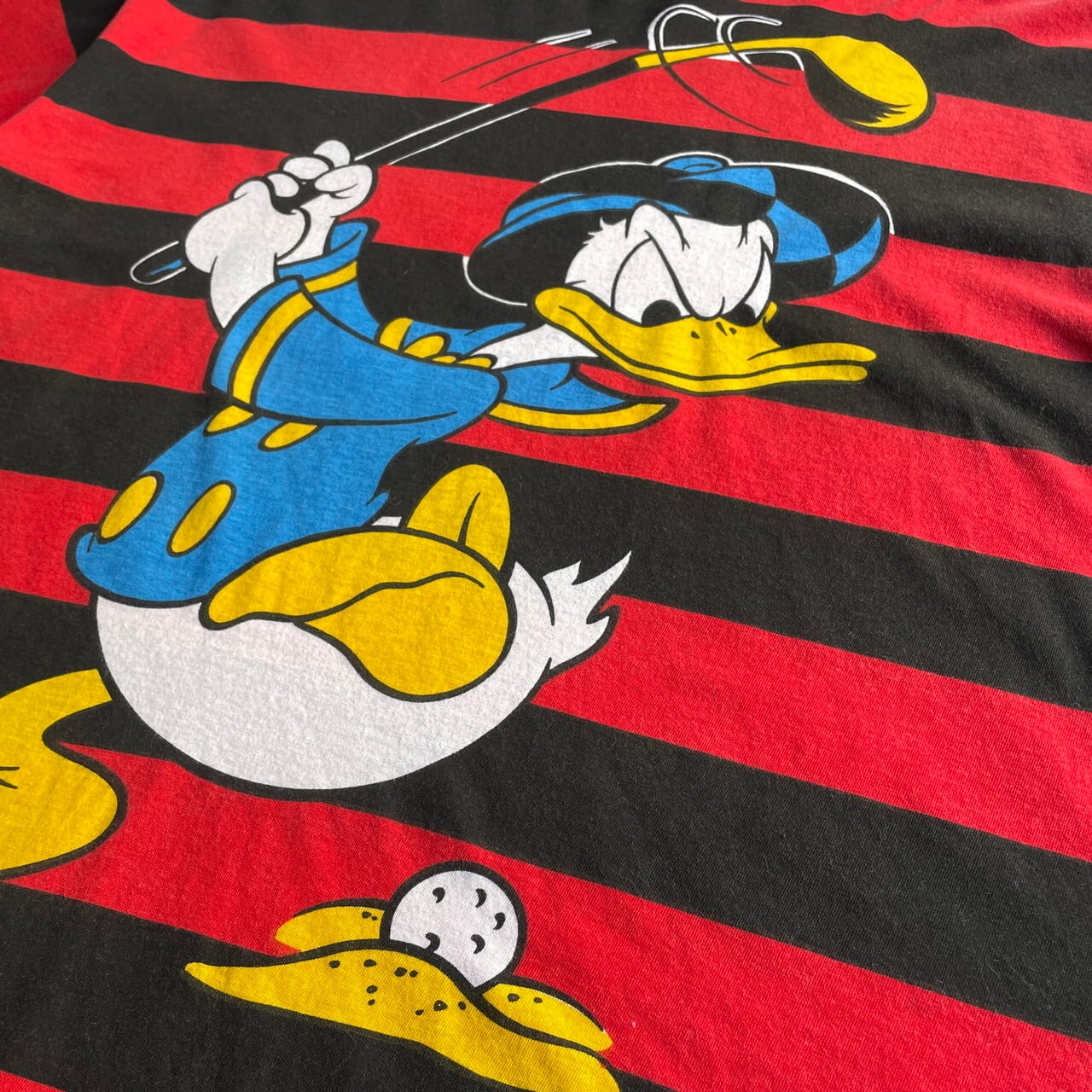 90年代 ポルトガル製 ドナルドダック ボーダー キャラクター 染み込み