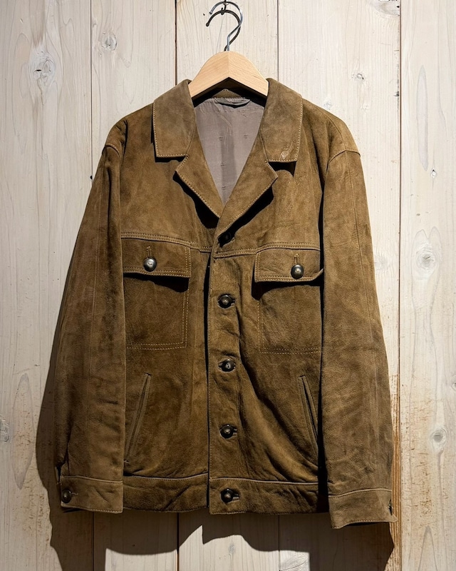 【a.k.a.C.a.k.a vintage】Brown Color Vintage Nuback Leather Jacket