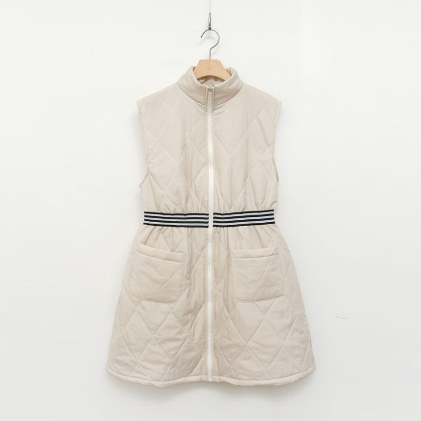 ☆miho様yoshika様着用☆2WAYキルティングロングベストワンピース