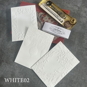 クリスマス　エンボスポストカー ド3枚セット