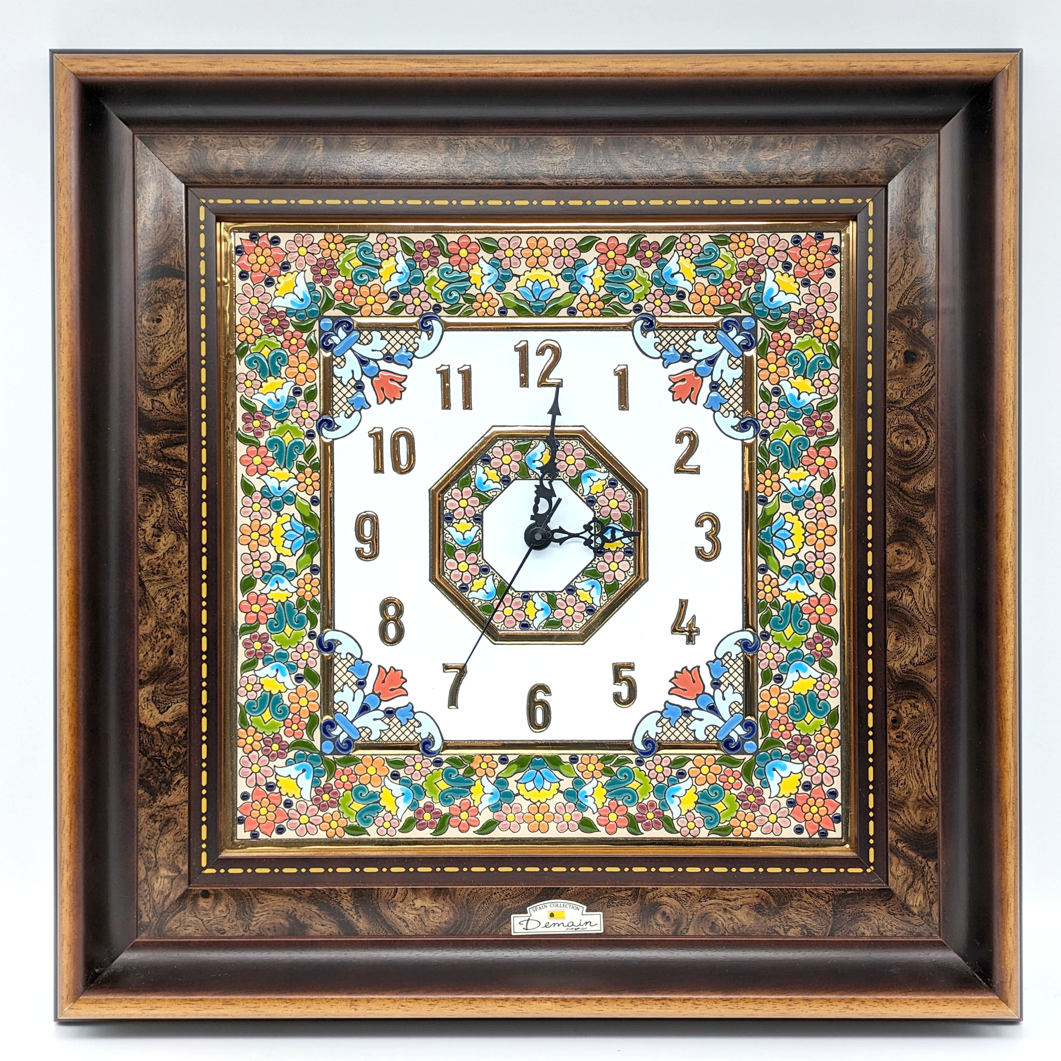 Demain(ドマン)・壁掛け時計・アナログ時計・セビリア焼・スペイン伝統