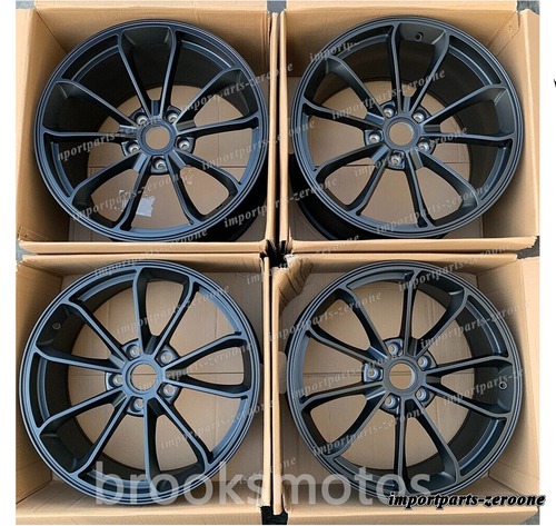 20インチサテンブラックフォージドホイールフィットポルシェ911カレラ4/Sワイドボディ -BRN-11613 鍛造 ★