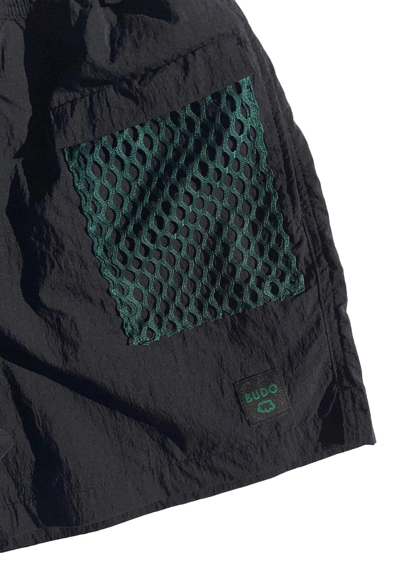 BUDO(ブドー) BIG MESH SHORTS +ADD BLACK×GREEN MESH | play field