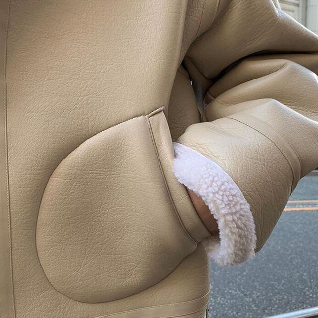 予約販売】ボアジャケット レザージャケット ブルゾン アウター