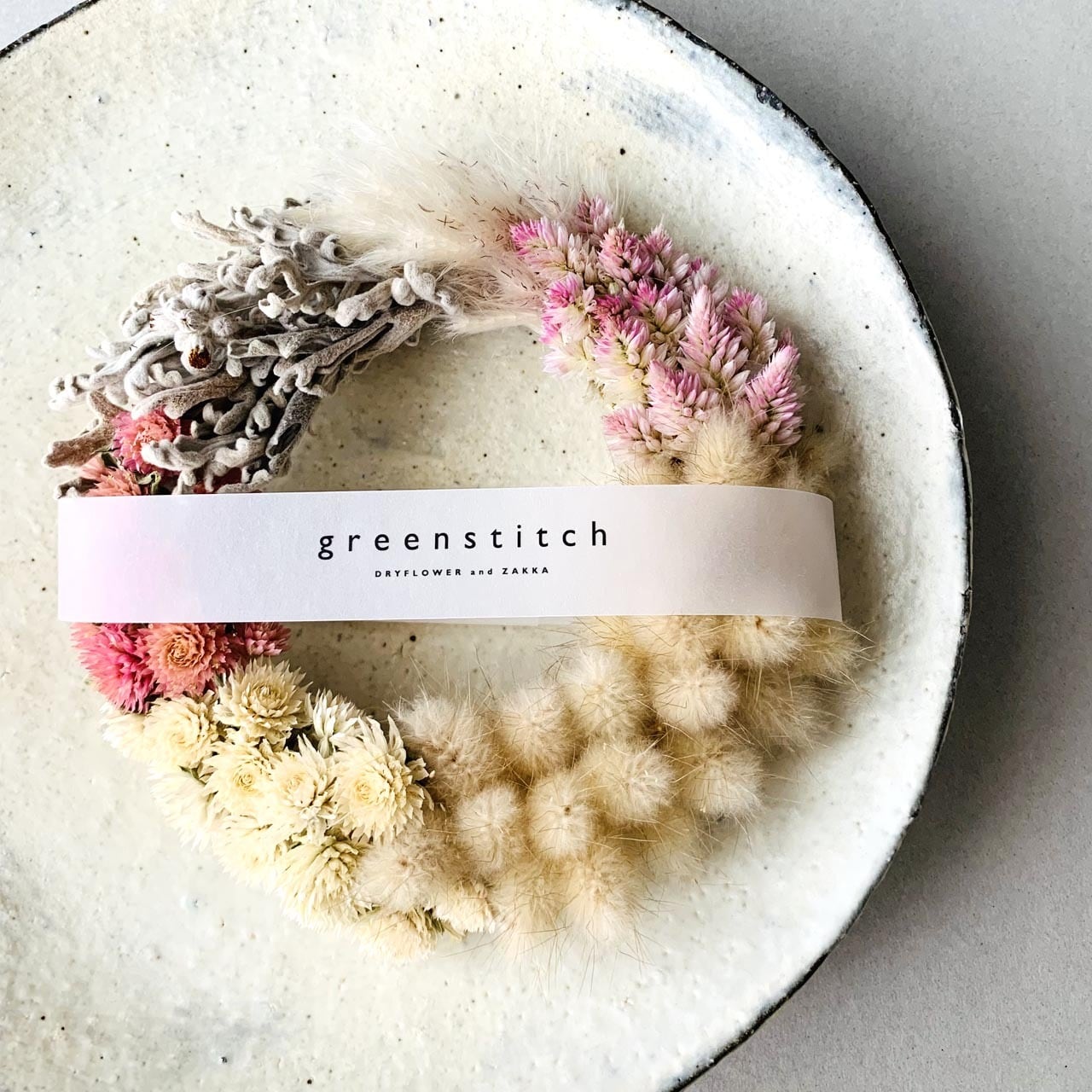 ＊Natural＊ピンクの小花のリース＊ドライフラワーリース 淡いピンクの可愛いローズリース ナチュラルリース オール