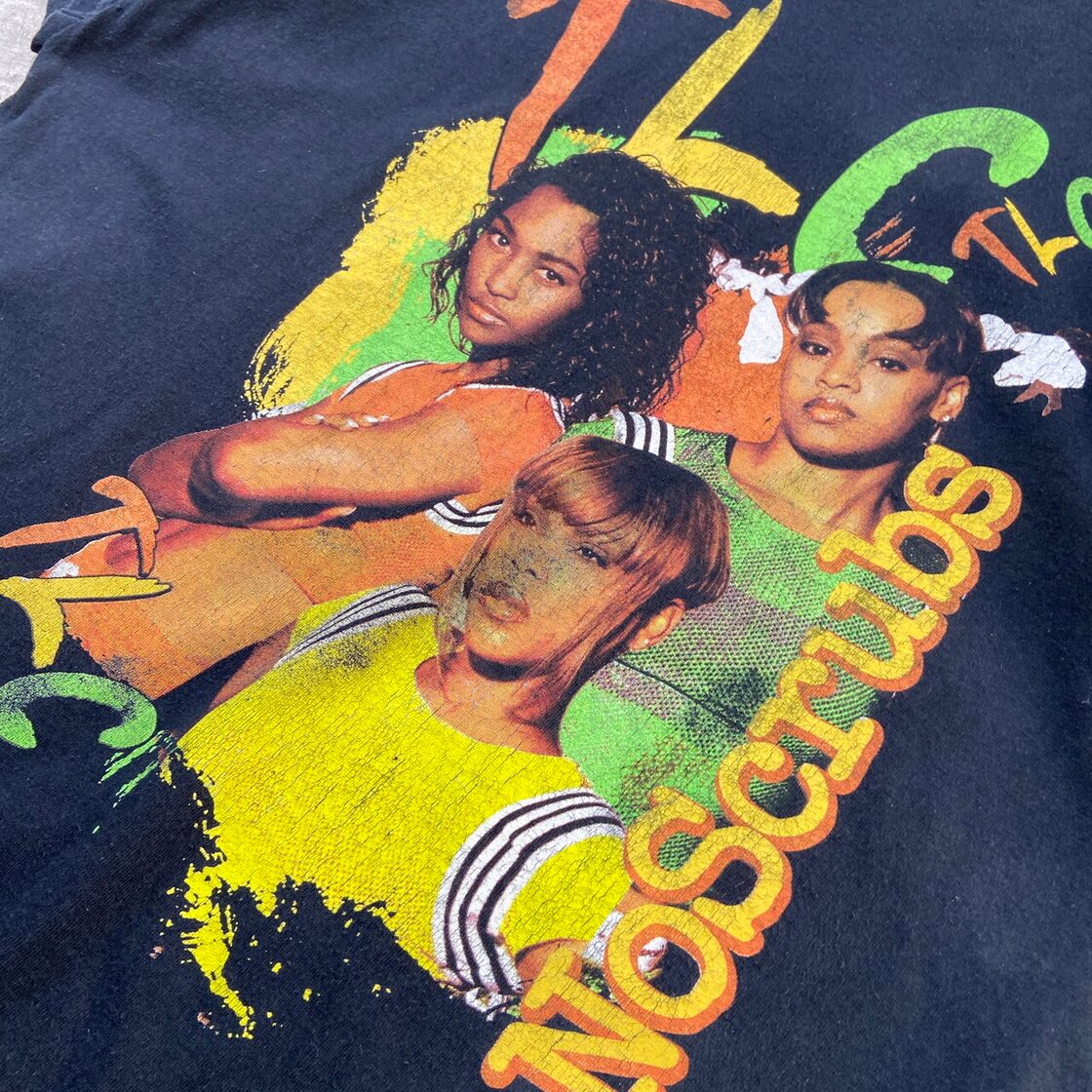 TLC ティーエルシー ヒップホップ ラップT メンズL 古着 バンドTシャツ 