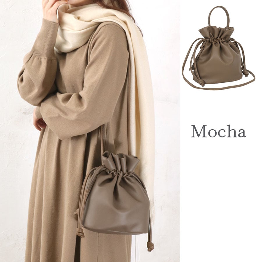 送料無料 巾着ショルダーバッグ 巾着バッグ 巾着 ショルダーバッグ