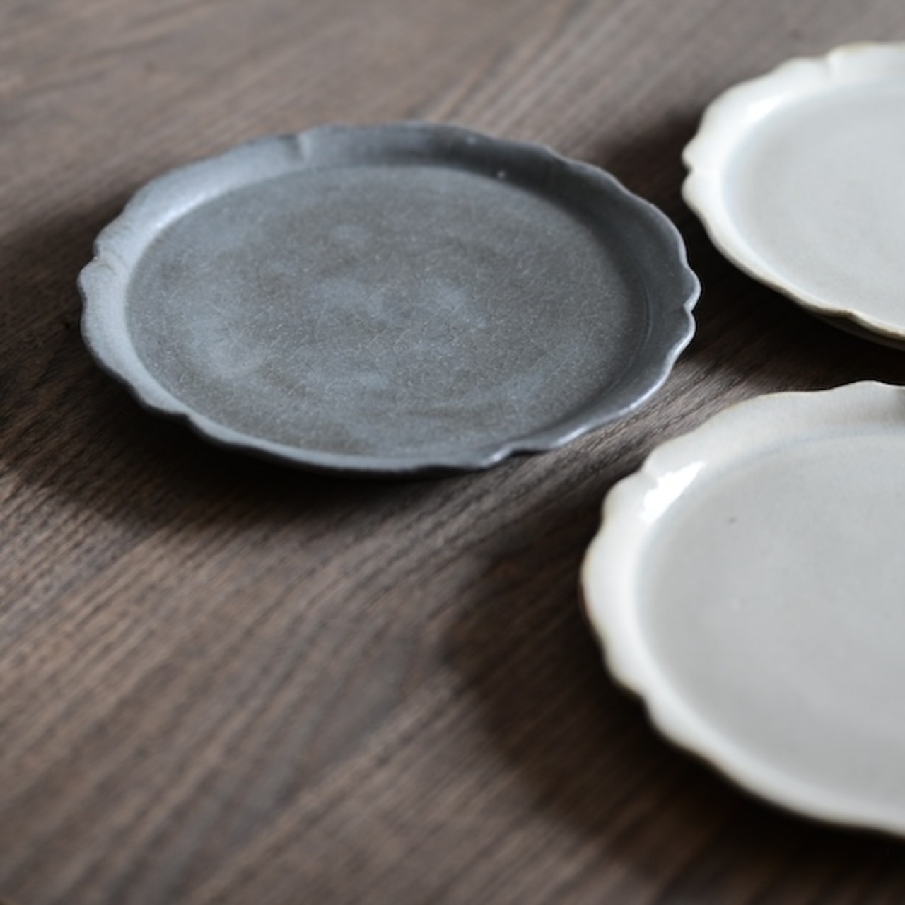 たくまポタリー　6寸プレート 輪花　(1枚) ：　2104700000211