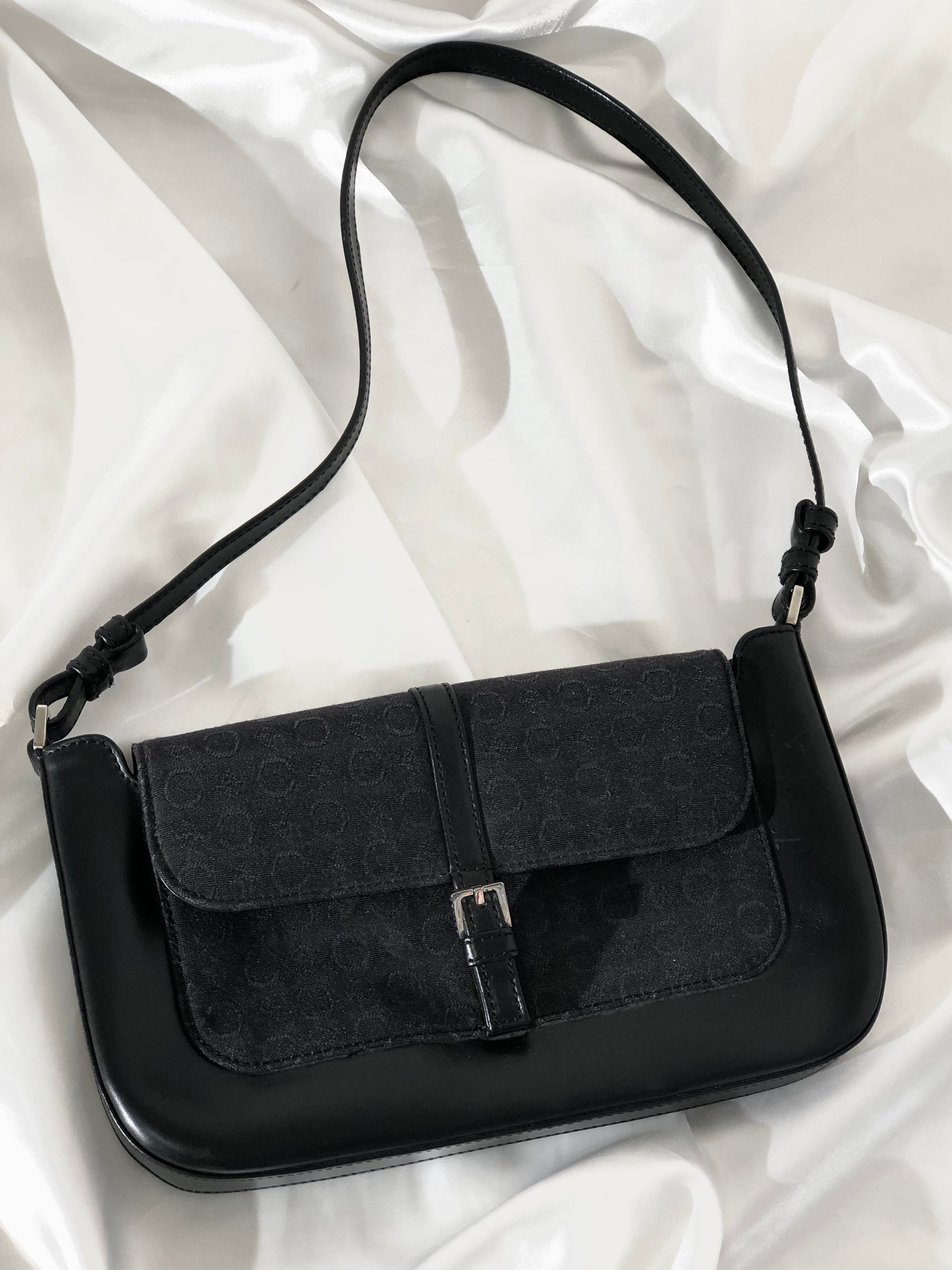 CELINE セリーヌ Cマカダム フロントベルト ジャガード×レザー