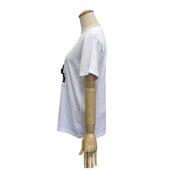 スーパービューティー カットソー ガーリーなプリント フリル