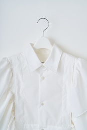 Shirt collor frilled gilet