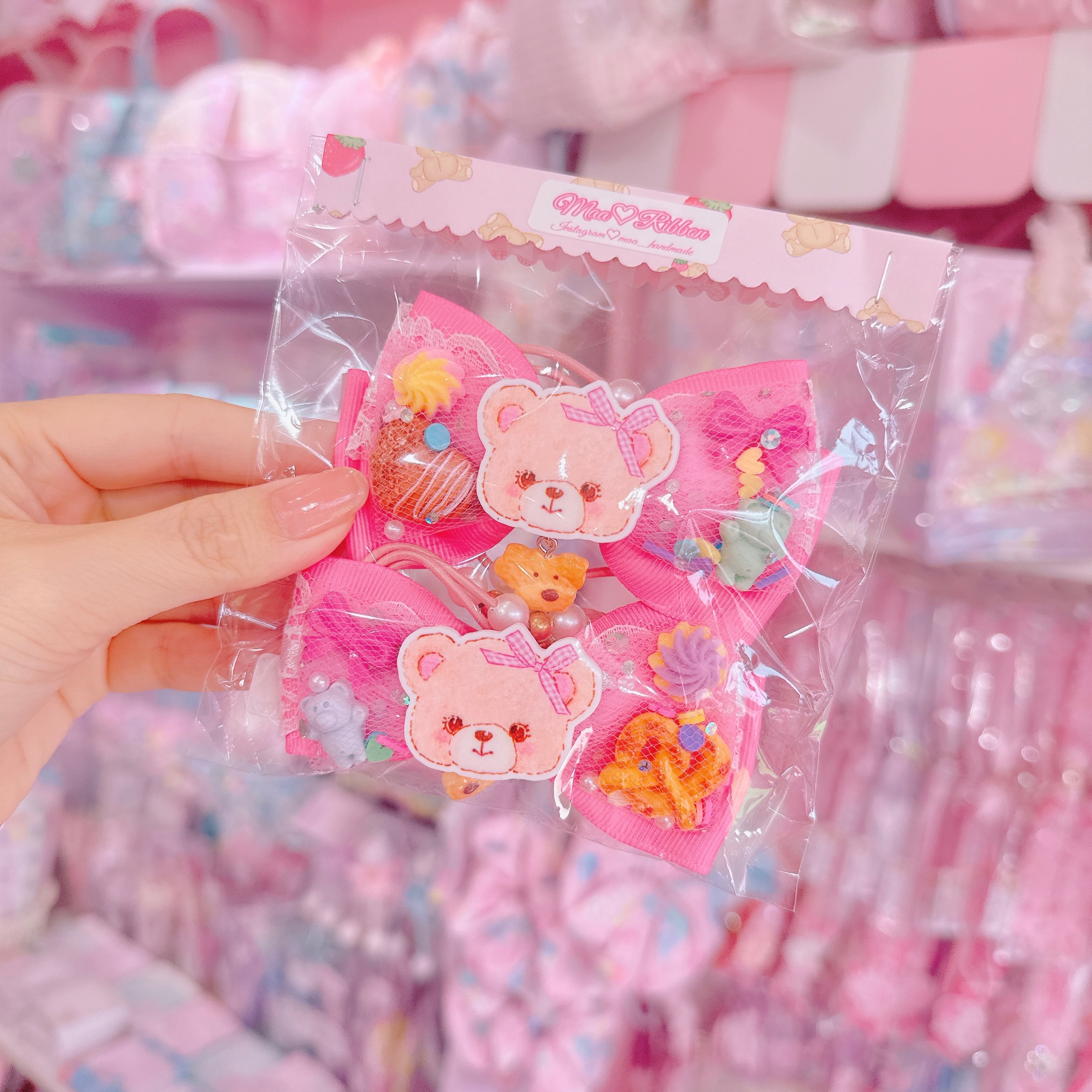 【R14】54-17チュールツインヘアクリップ