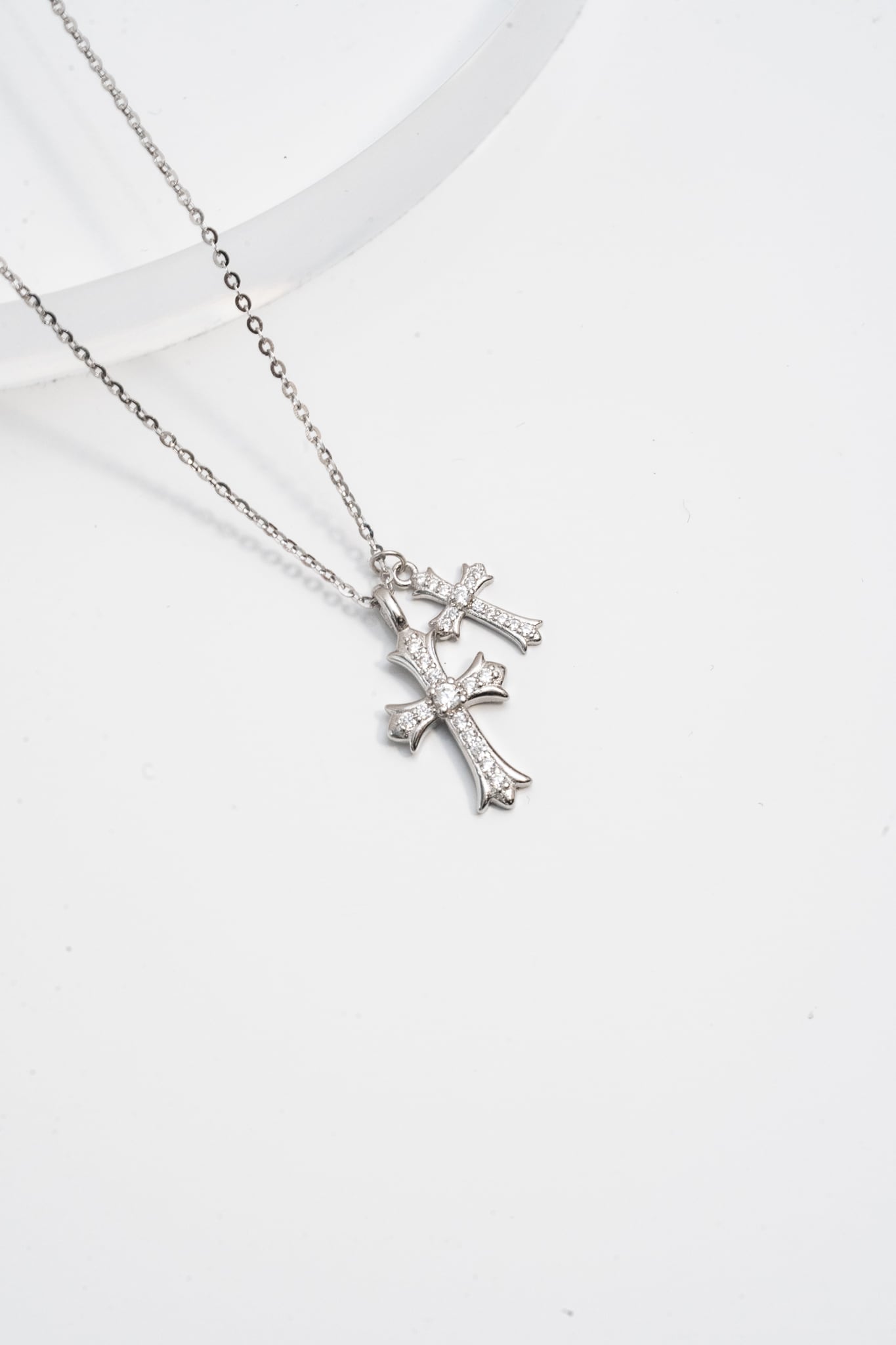 CREA レディース ネックレス Twin Crosses Necklace 8/5(水)再販 Twin Crosses Necklace | 金属アレルギー対応の