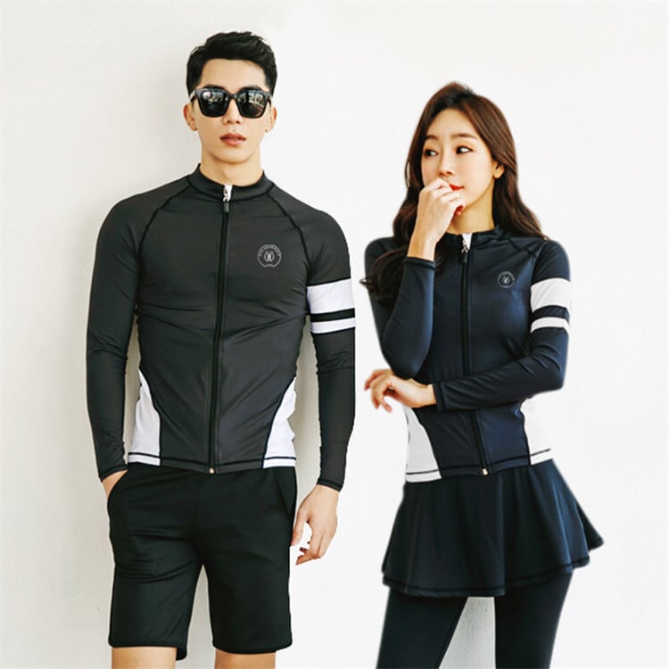 水着 上下セット M-4XL 長袖 ペアルック UVカット 25zm293 水着 メンズ レディース 上下セット M-4XL 長袖 ペアルック UV