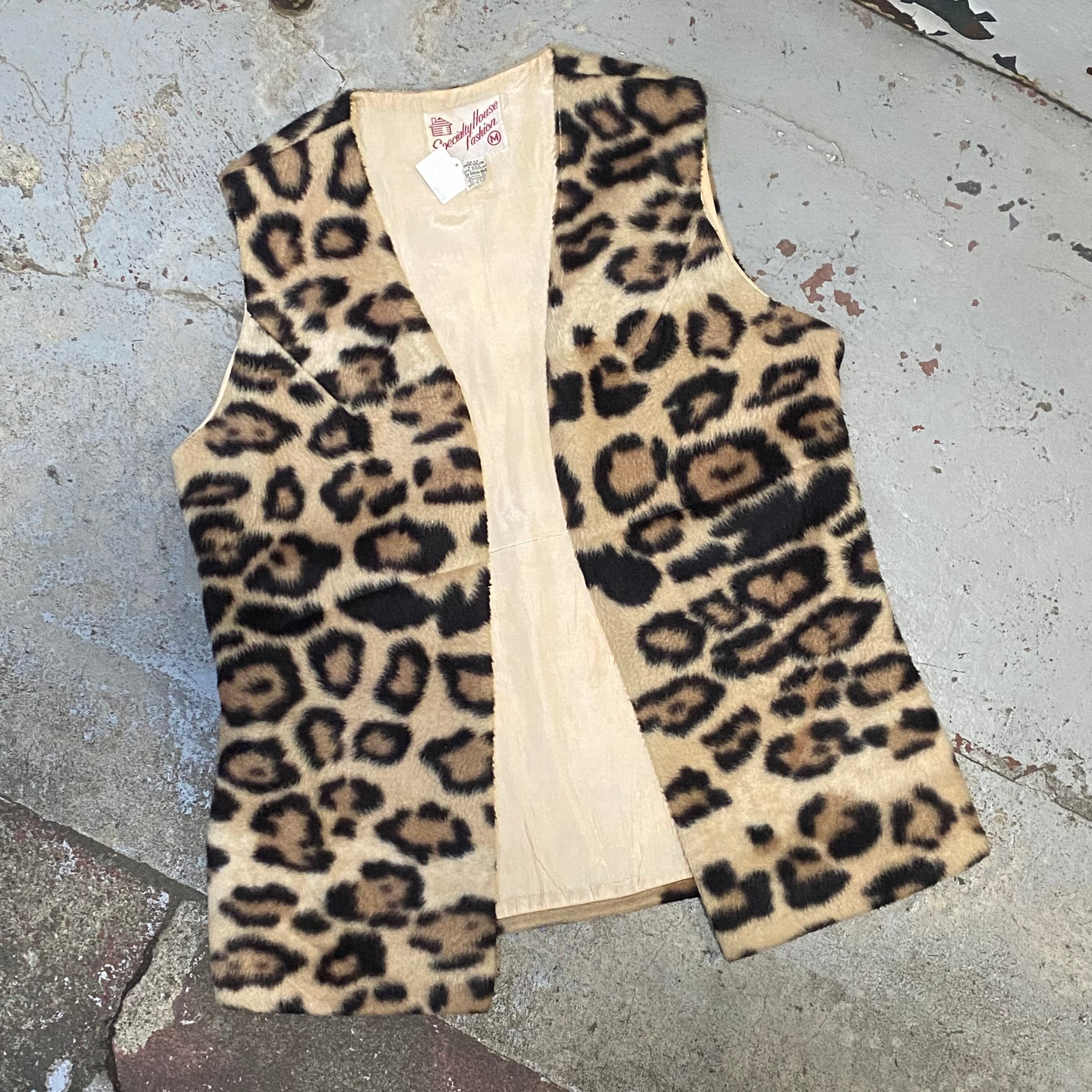 即完売 US 三軒茶屋 Fake Fur Leopard Zip Up Vest US 三軒茶屋 Fake Fur Leopard Zip Up Vest