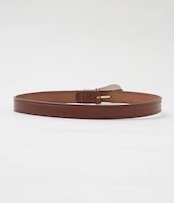 TORY LEATHER / 1 inch "3 -Piece Silver Buckle Belt(OAKBARK/NICKEL)