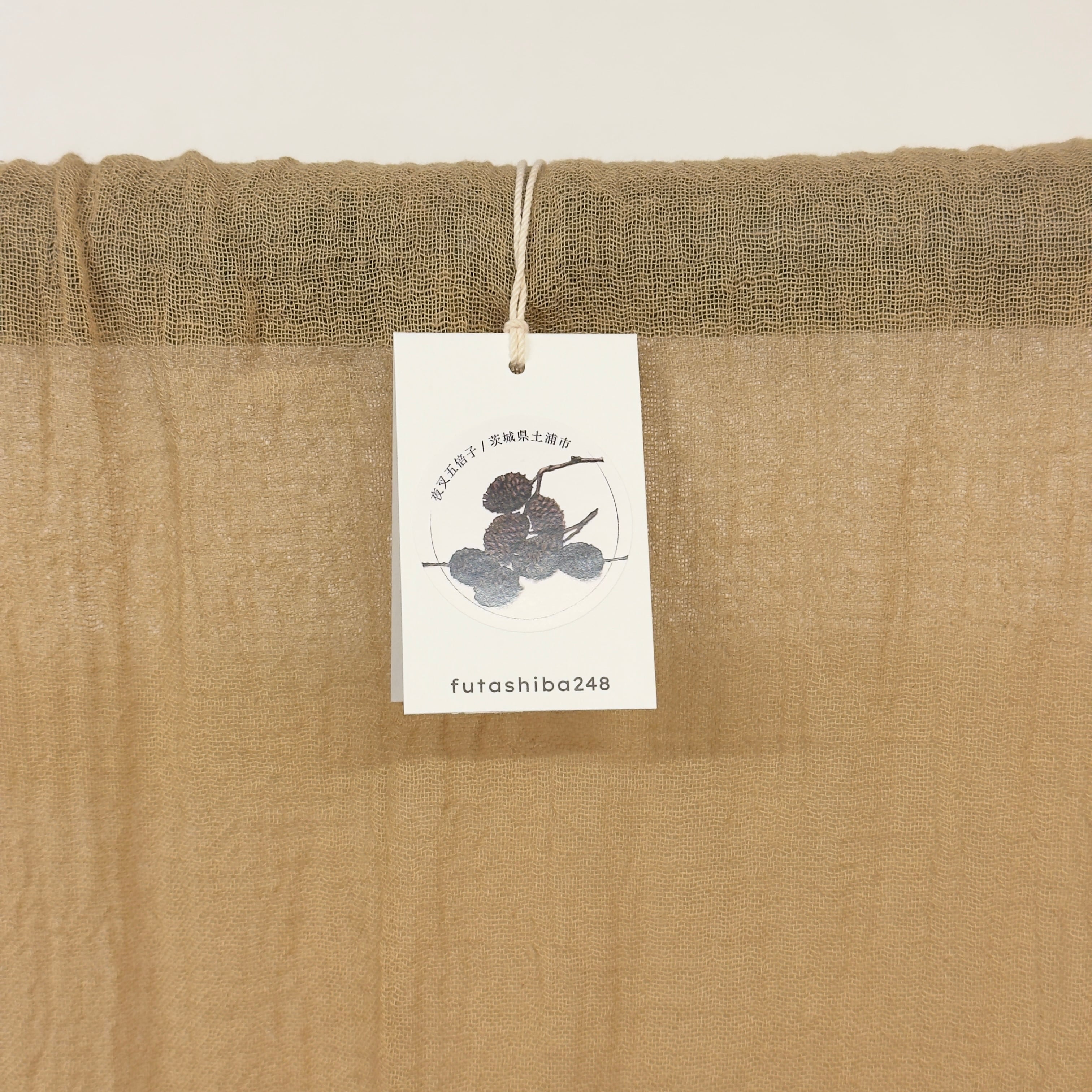 手染め 綿100% ふんわりストール｜夜叉五倍子染め（植物染め