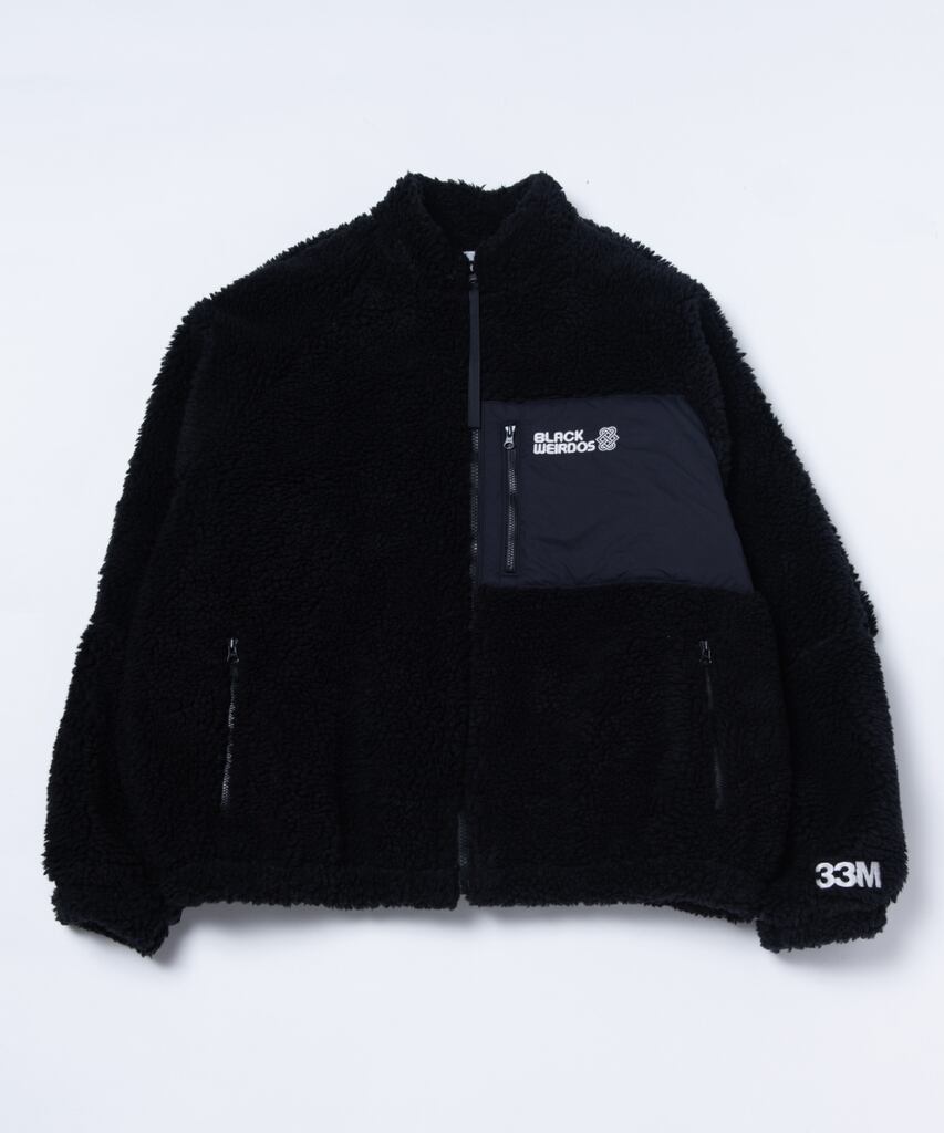 Black Weirdos Fleece Track Jacket