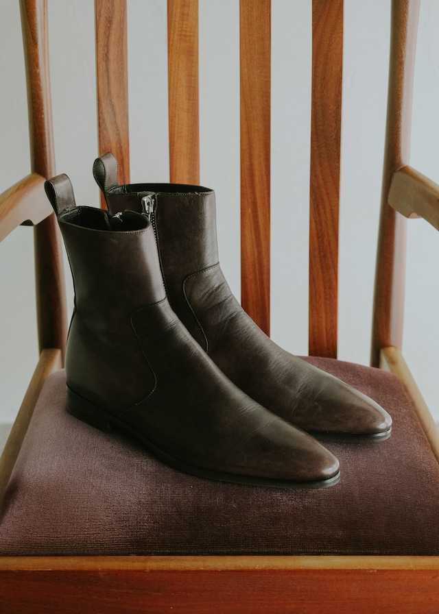 DOLCE&GABBANA pointed toe side zip boots