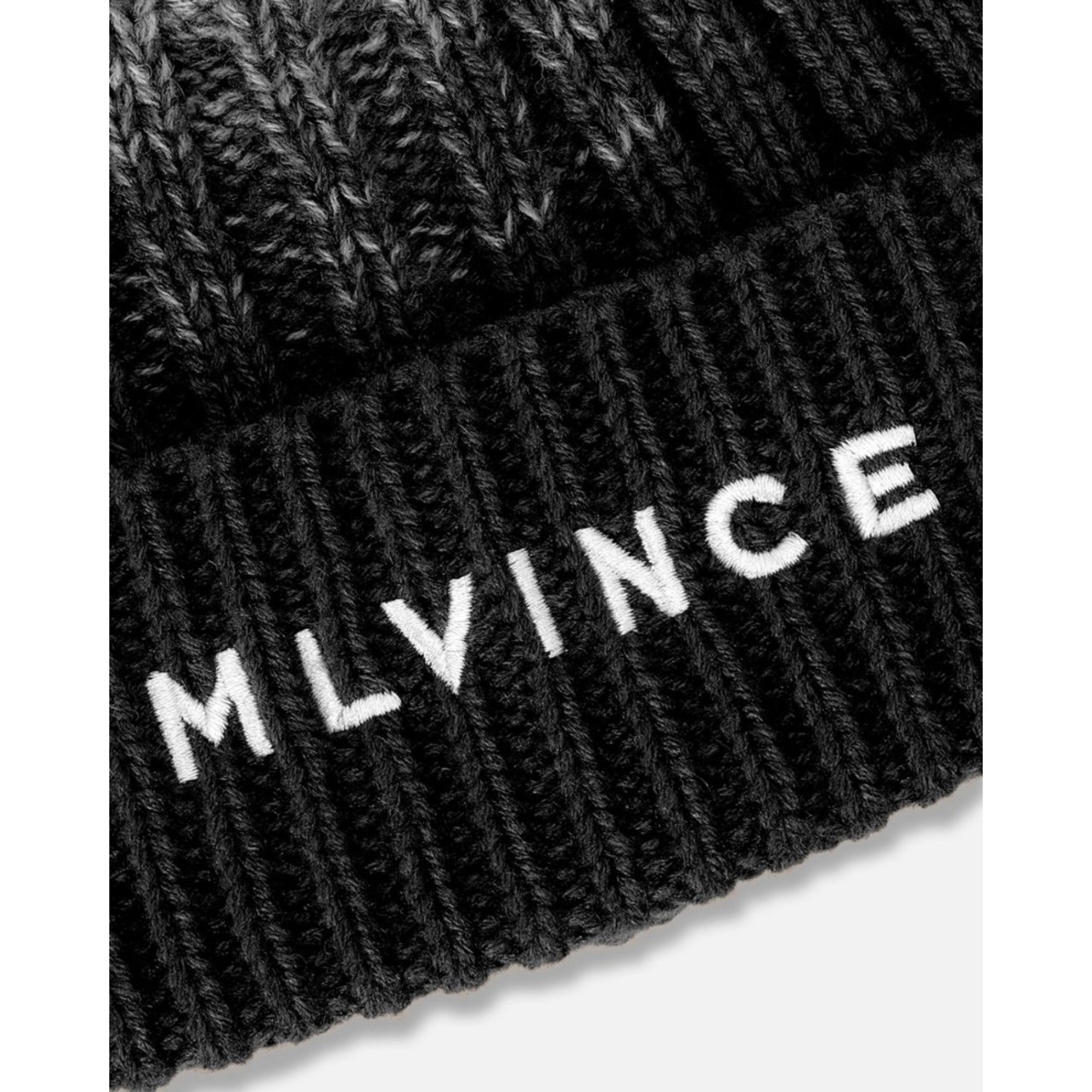 MLVINCE / classic logo ribbed beanie black
