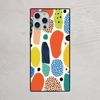受注生産 iPhoneケース カラフル有機ドットアート｜抽象柄 PABS023A