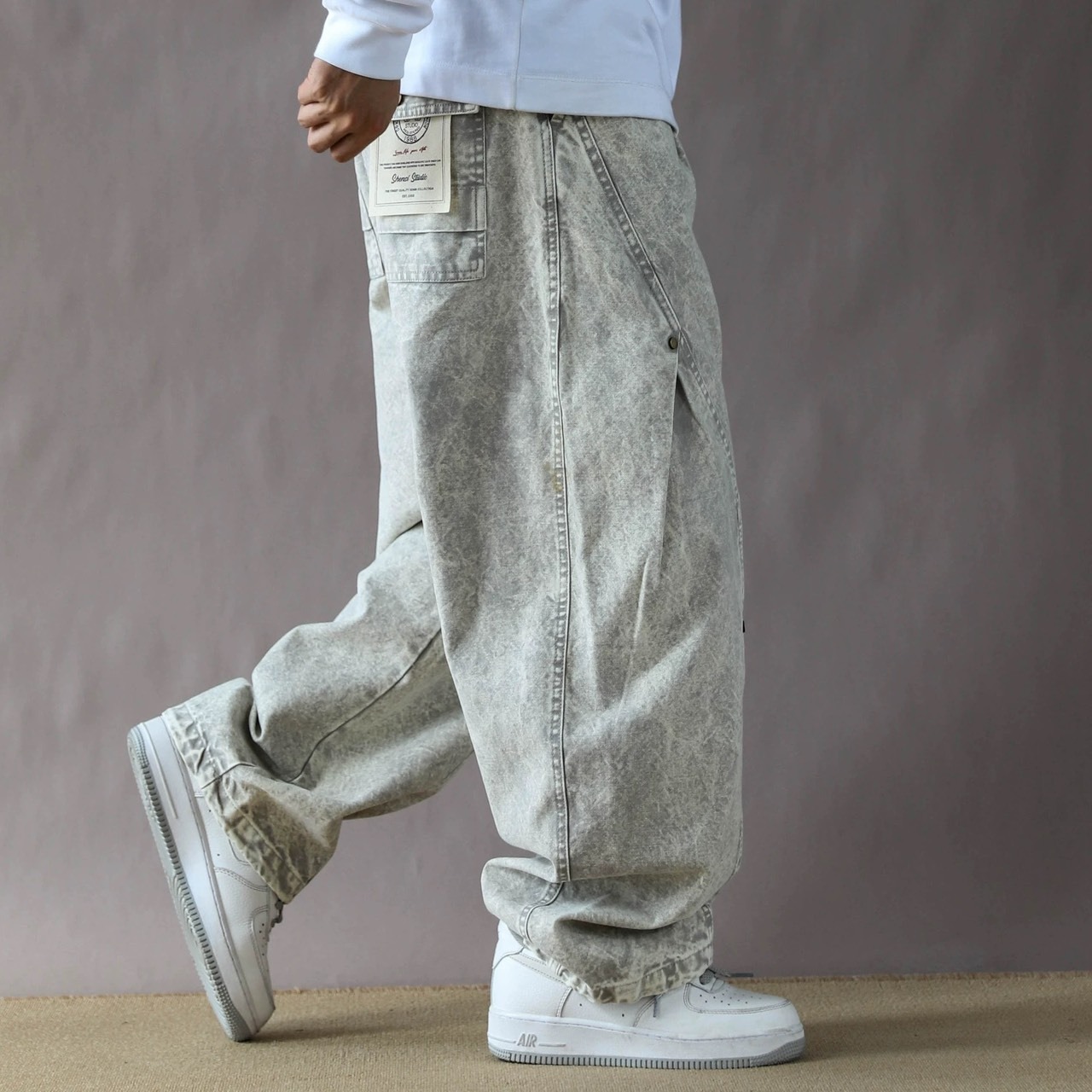 Wide panel denim pants 1230 - 15