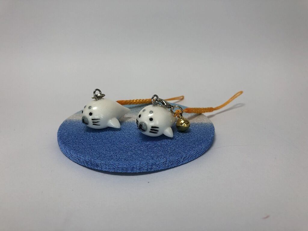 まぁるい「あざらし」のキーホルダー／ストラップ | タクミン工房