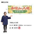【受注生産】横幕 防炎 ポンジ 和歌山の八朔 180×60cm 52492