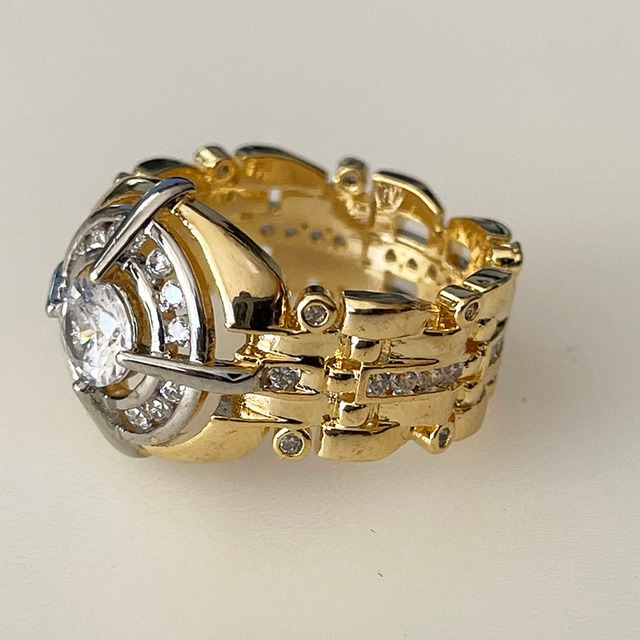 リング 時計型 ゴールド ジルコニア Cz ジルコン ダイヤ チェーン ウオッチ メンズ 指輪 アクセサリー ちゅらネット にふぇーでーびる リング 時計型 ゴールド ジルコニア Cz ジルコン ダイヤ チェーン ウオッチ メンズ 指輪 アクセサリー ちゅらネット にふぇーでーびる