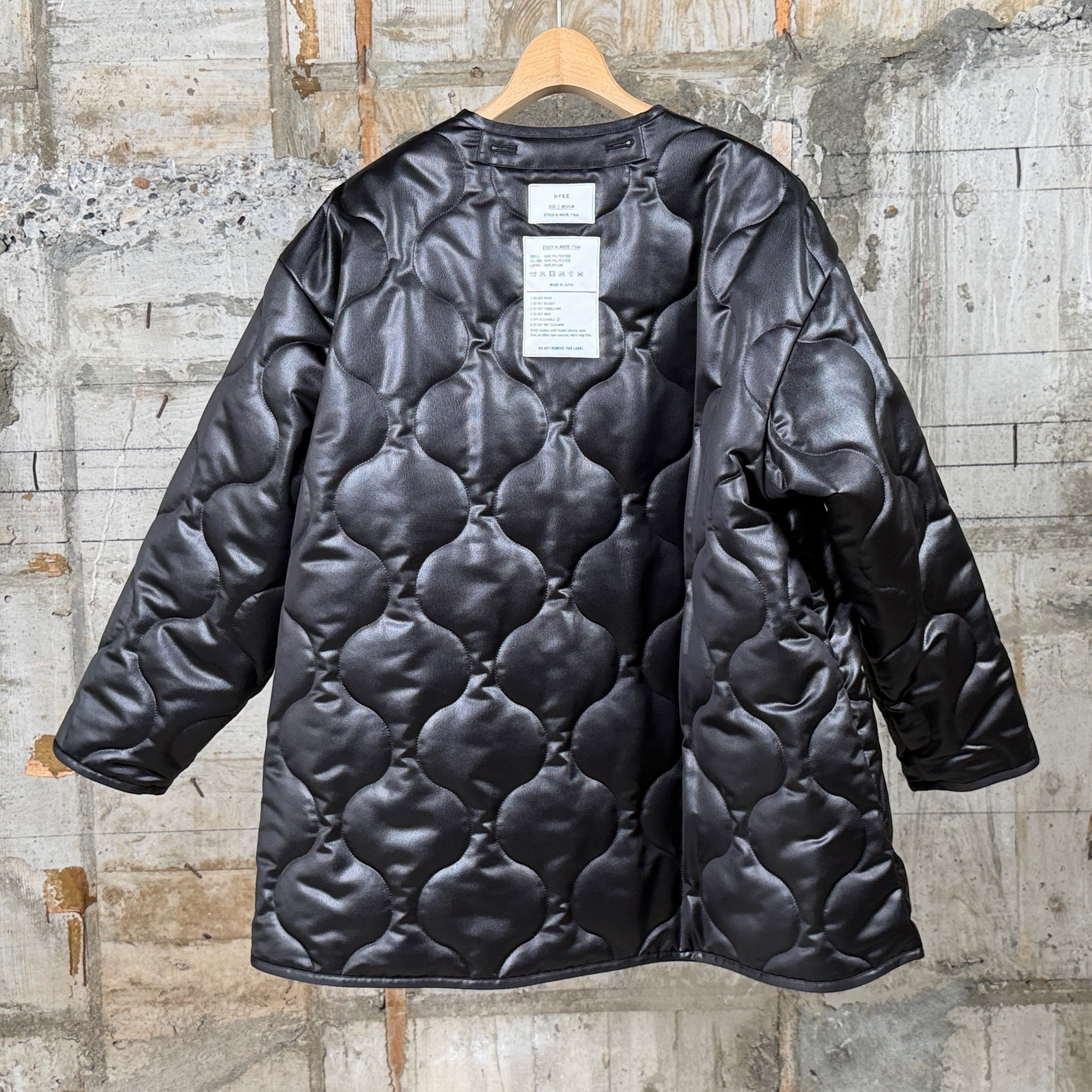 HYKE【ハイク】 FAUX LEATHER QUILTED JACKET (17604) / BLACK