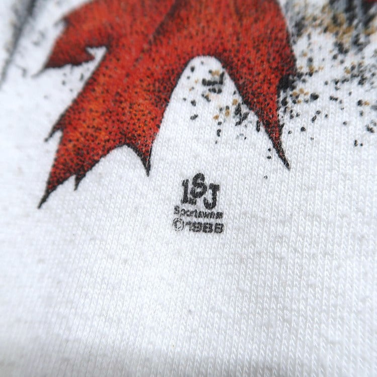 ジャージーズ スウェット 古着 80s USA製 アニマル プリント L 青 希少80s〜90sヴィンテージUSA製 ジャージーズ スウェット 青 L