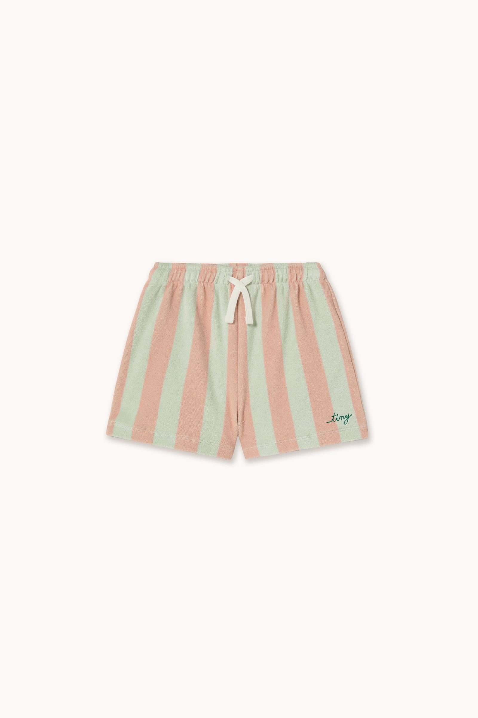 送料無料 tinycottons/STRIPES TOWEL SHORTS wild rose
