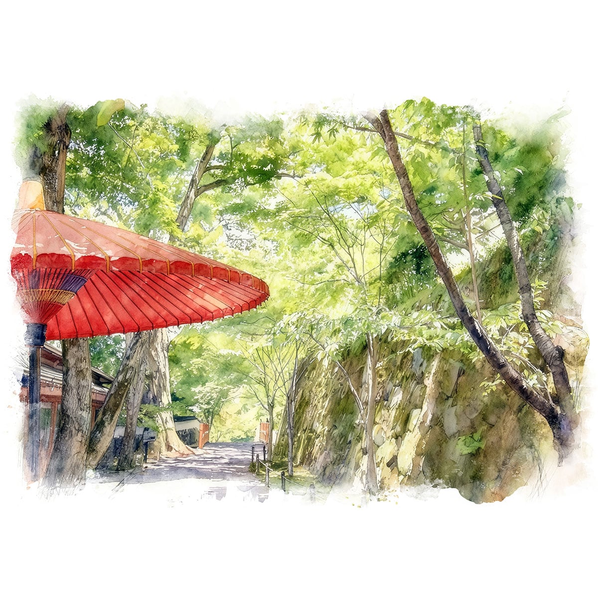 絵画 日本 島根県出雲市 出雲大社の風景 インテリアアート額付き