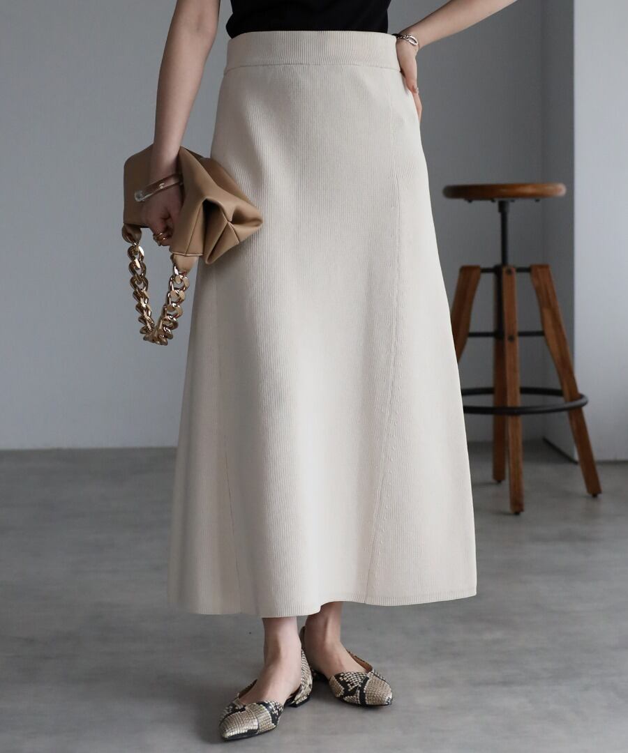 ダイバーニットフレアスカート