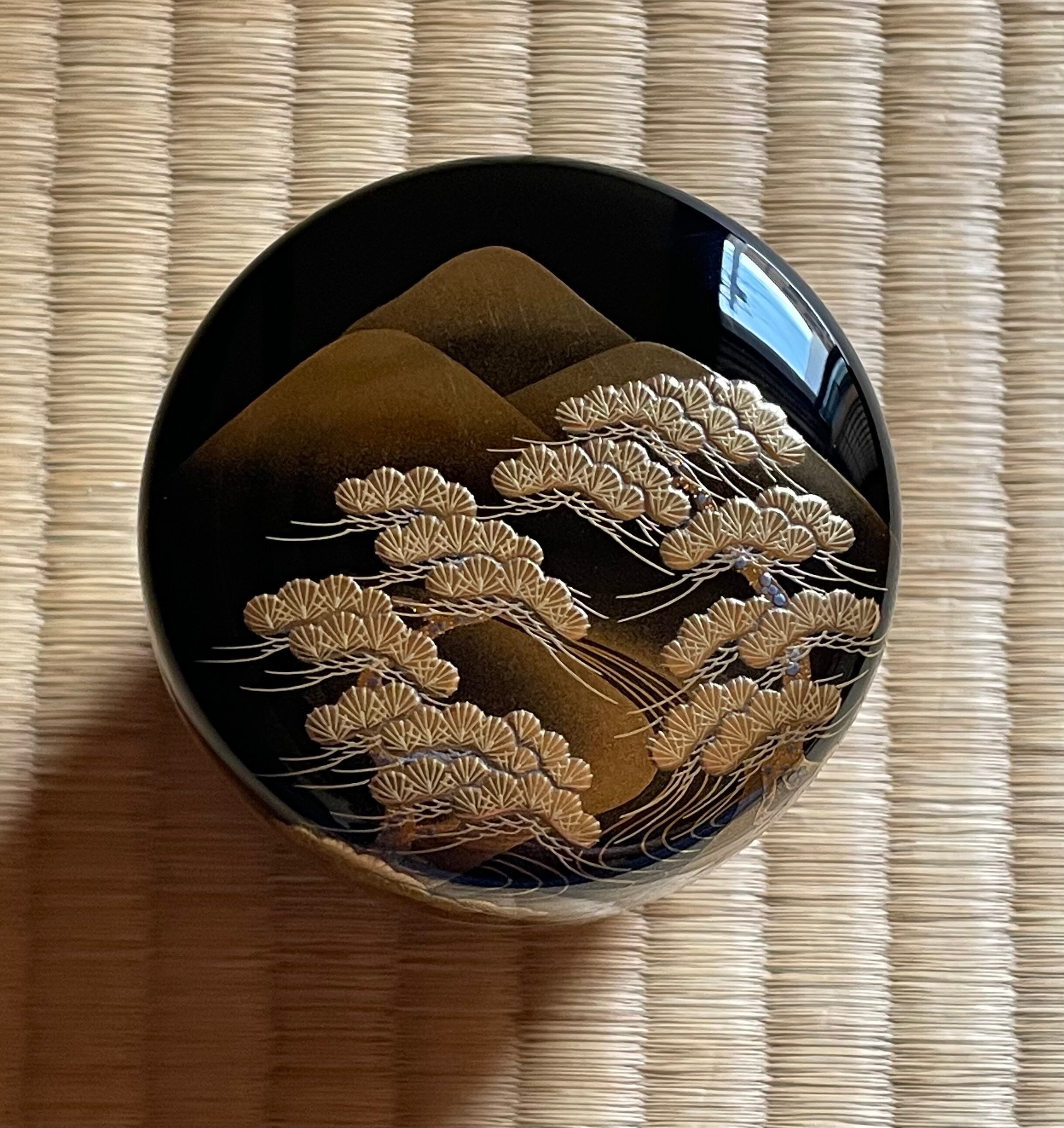 大棗 山水（茶平一斎作 茶道具 薄茶器 棗 輪島塗 蒔絵 コレクター 