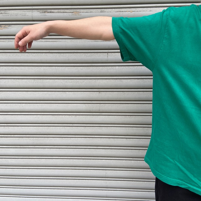 プーさん　イーヨ　キャラクターTシャツ　片ポケ　L ディズニー　緑　ピグレット