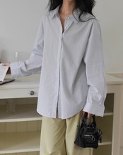 Stripe oversize Shirt N1031