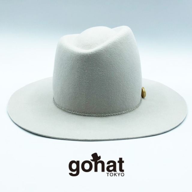 Wool FEDORA HAT / ホワイトグレー 帽子 ハット HAT フェドラ