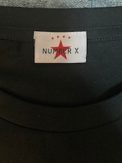 NUMBERX orange×silver (半袖T-shirt) "black"