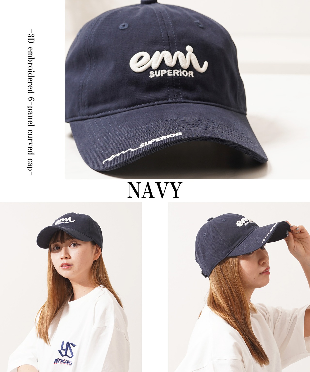 ◆立体刺繍 6パネル キャップ◆ch-25119