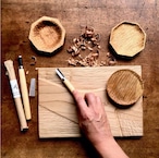 長方形のお皿を自作できる 手作りキット WOOD PLATE CARVING DIY KIT ( RECTANGLE )