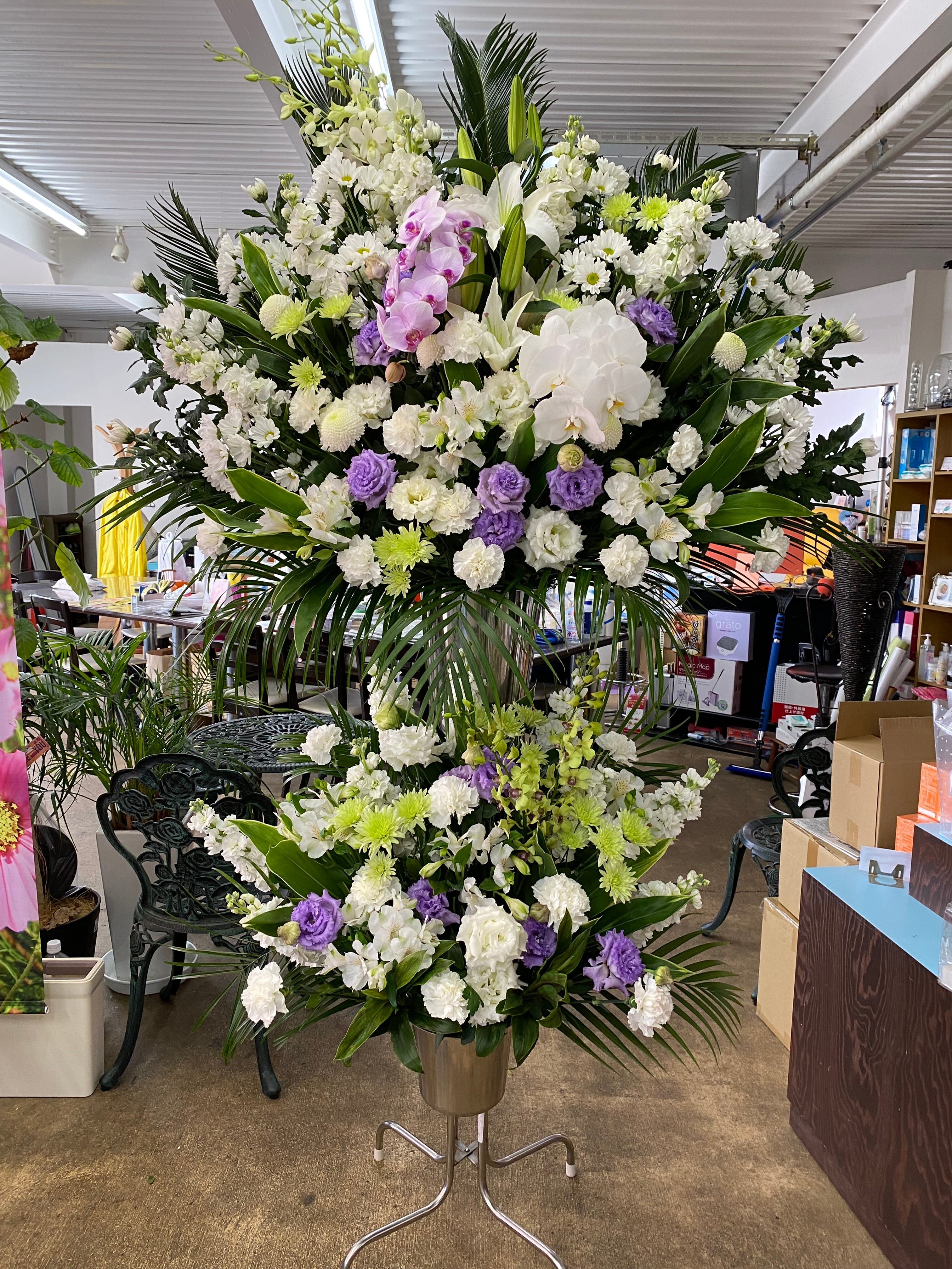 ☆お悔やみ2段スタンド「ミント〜Mint〜A」⚠️宅配不可 手渡し配達