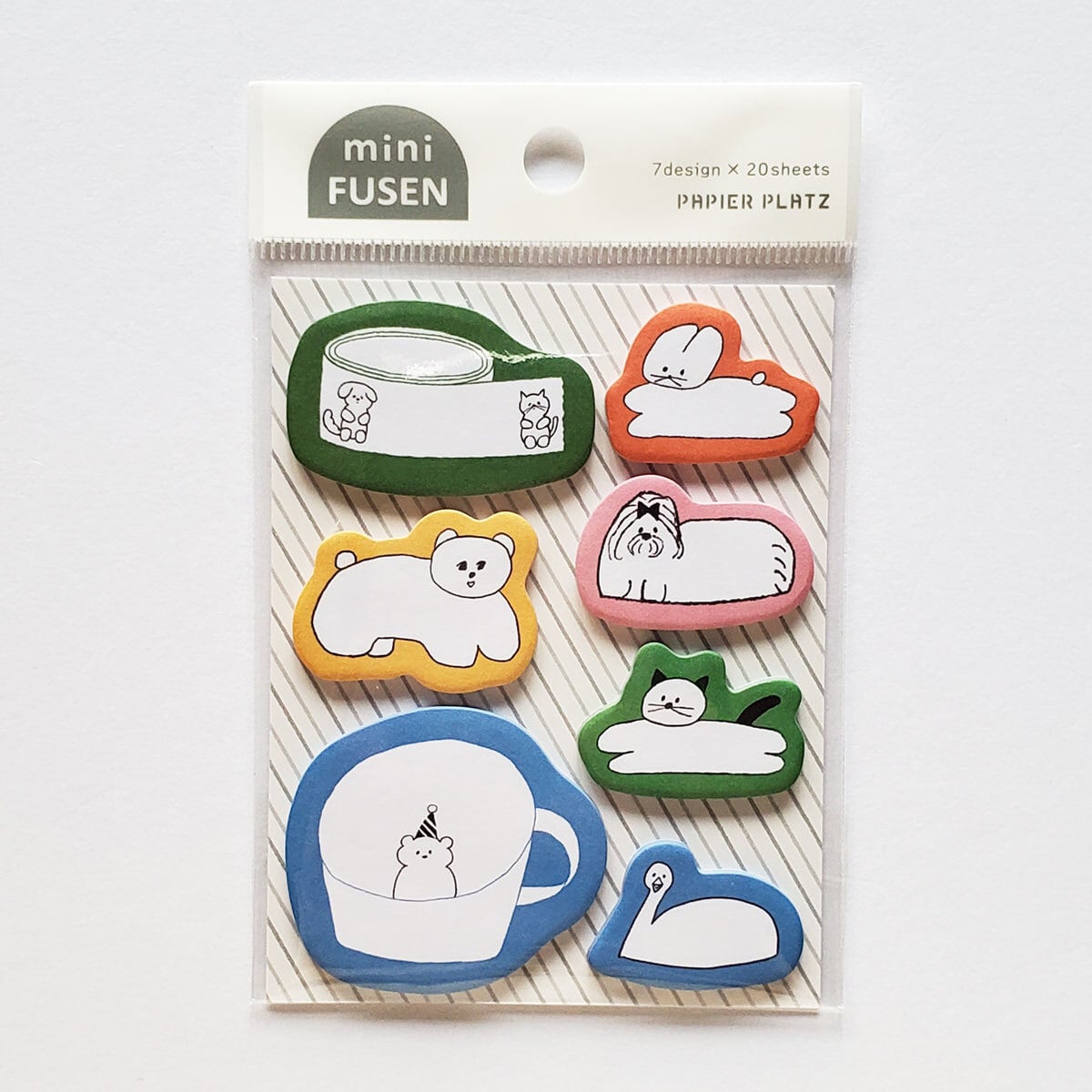 ニコレシピ ミニフセン付箋 colorful animalsアニマル 67-005 | 文具